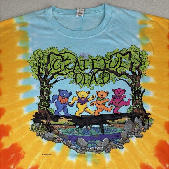 Grateful Dead Dancing Bears Tie-Dye T-Shirt Adult Size 2XL  2 Sided - Picture 5 of 8